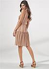 Back View Striped Casual Dress