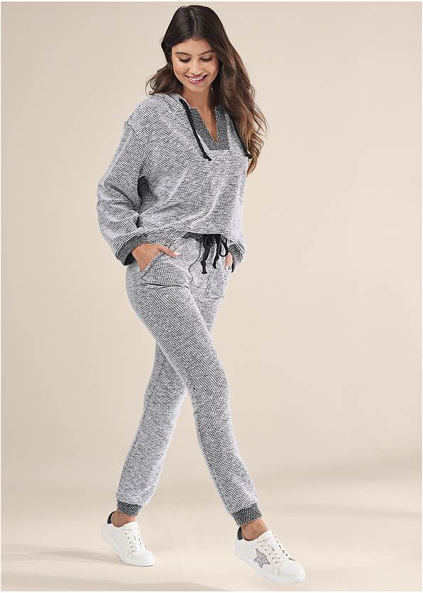 Full front view Two-Piece Knit Lounge Set