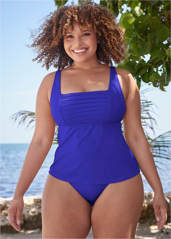 Pleated Tankini,Full Coverage Mid-Rise Hipster Bikini Bottom,Classic Hipster Mid-Rise Bottom,Skirted Mid-Rise Bottom,The Genevieve Bottom,Lace Up Front Cover-Up Dress