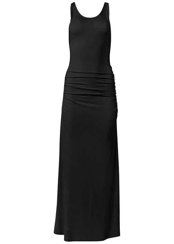 Strappy Back Maxi Dress in Black | VENUS