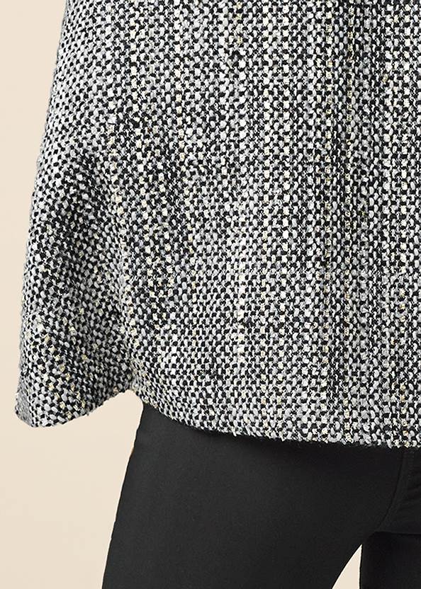 Detail back view Tweed Cape With Lurex