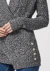 Detail front view Marled Tunic Sweater