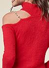 Detail back view Cozy One Shoulder Sweater