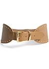 Flatshot  view Stud Trim Waist Belt