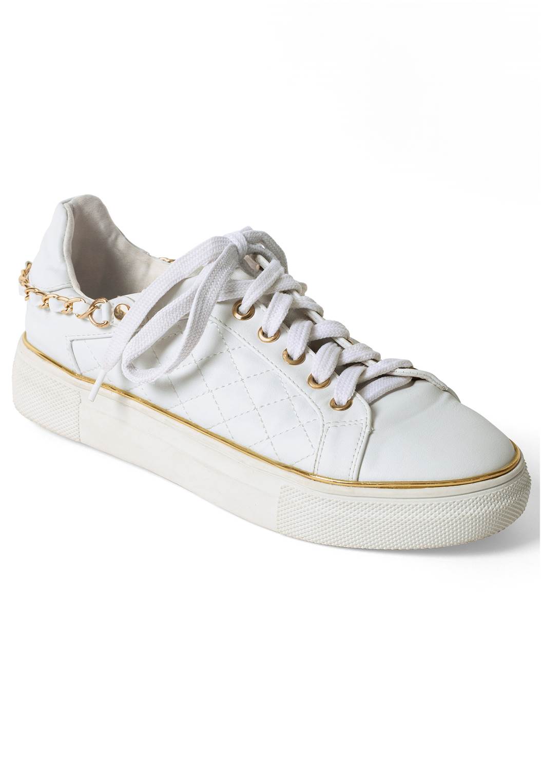 Quilted Sneakers in White | VENUS