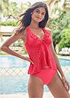 Full front view Lace Underwire Tankini