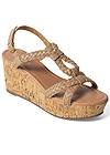 Shoe series 40° view Braided Strappy Cork Wedges