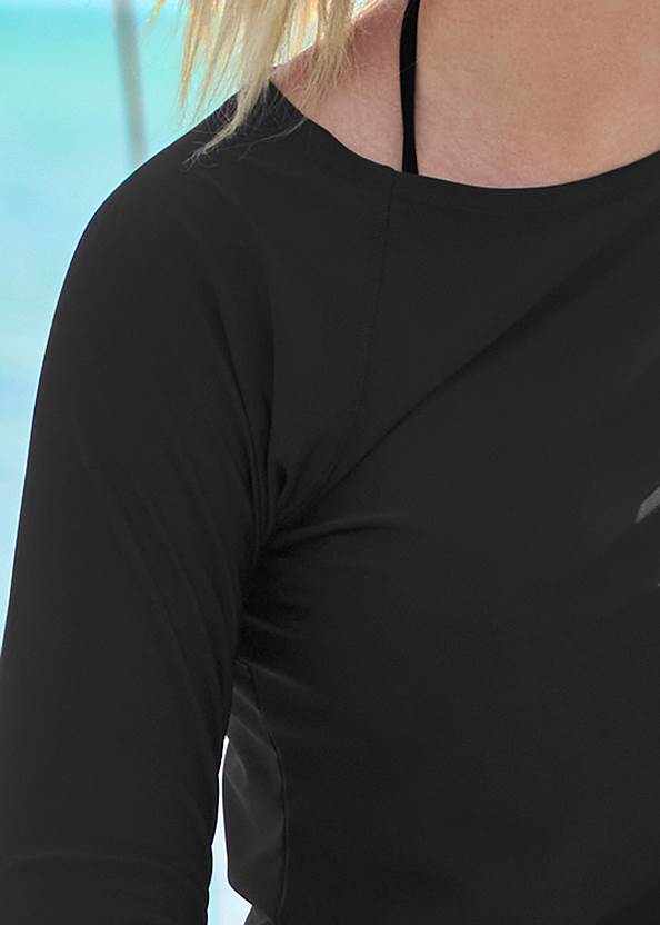 Detail front view Relaxed Fit Rash Guard