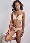 Cropped front view Pearl By Venus® Allover Lace Thong 3 Pack, Any 2 For $20
