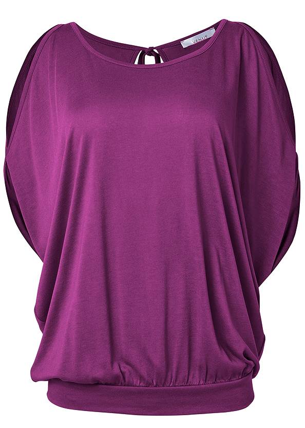 Ghost with background  view Casual Cold-Shoulder Top