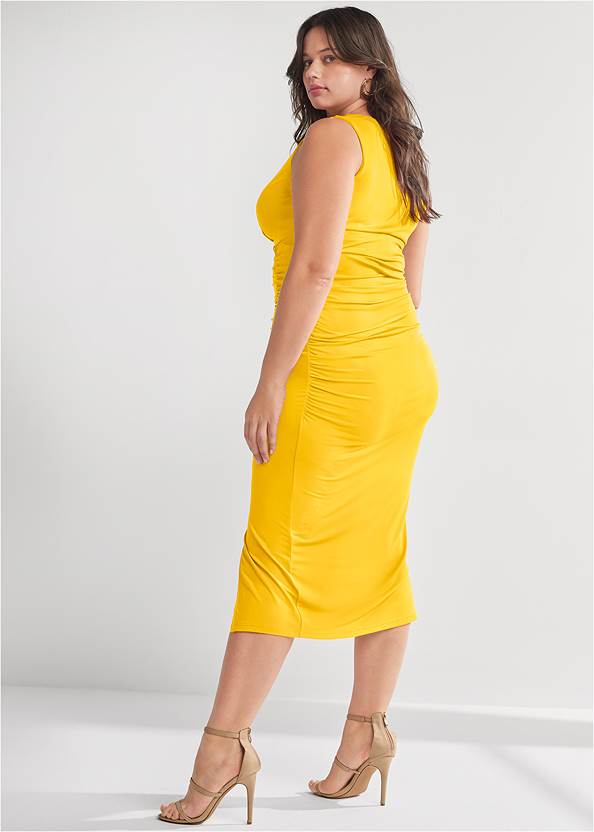 Alternate View Ruched Bodycon Dress