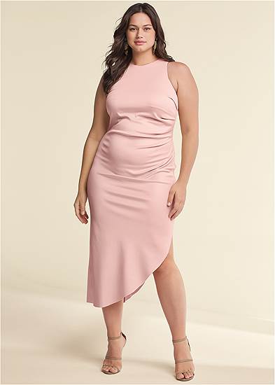 Plus Size Ruched Bodycon Dress