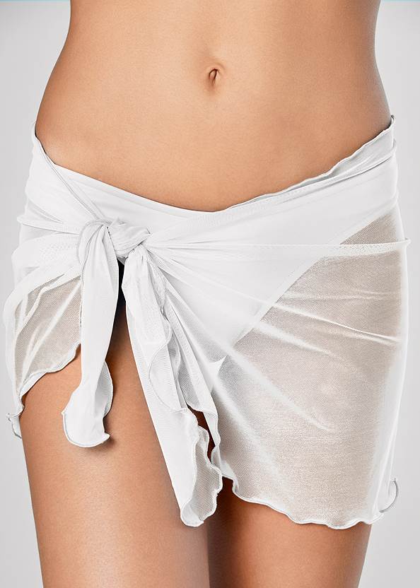 Alternate View Mesh Wrap Skirt