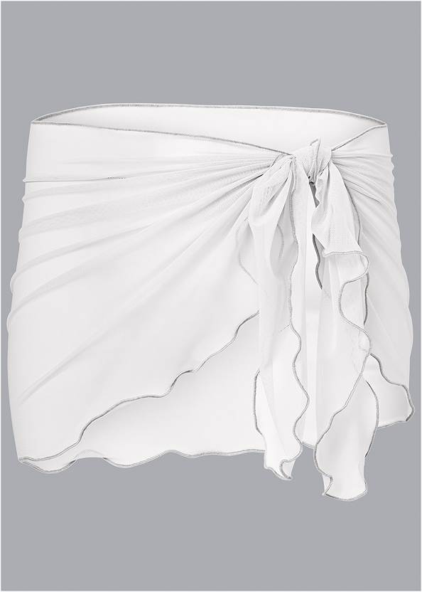 Alternate View Mesh Wrap Skirt