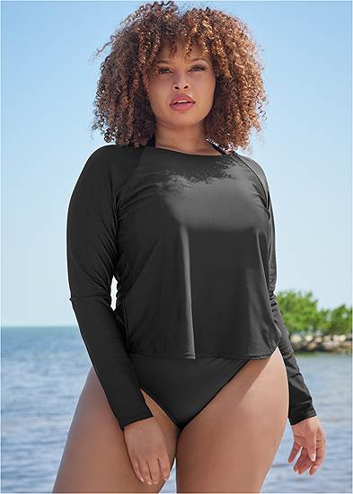 Plus Size Relaxed Fit Rash Guard
