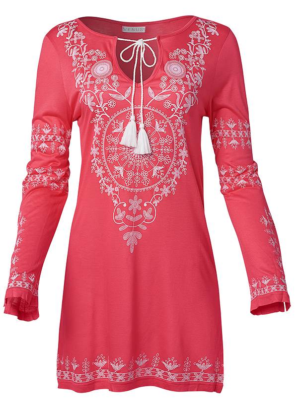 Alternate View Long Sleeve Cover-Up Dress