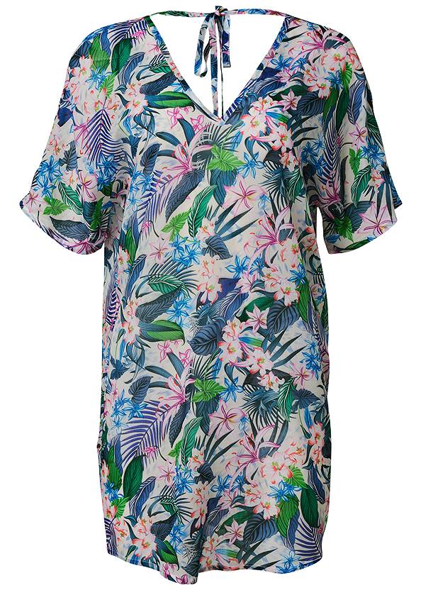 Ghost with background  view Printed Cover-Up Tunic