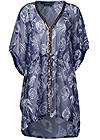 Ghost with background  view Sequin Trim Tunic Cover-Up