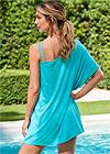 Full back view Asymmetrical Strappy Tunic