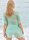Back View Cold-Shoulder Beach Tunic