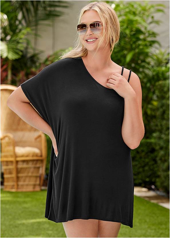 Front View Asymmetrical Strappy Tunic