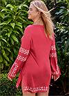 Back View Long Sleeve Cover-Up Dress