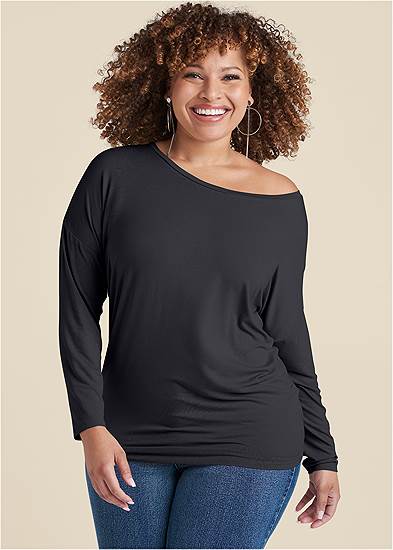 Plus Size Lace Plus Size Black Blouse For Women Sexy, Loose Fit, Cold  Shoulder, Perfect For Casual Summer Wear In Purple, Wine, And Black From  Caixuku, $24.15