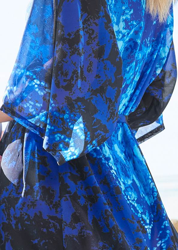 Detail back view Long Kimono Cover-Up