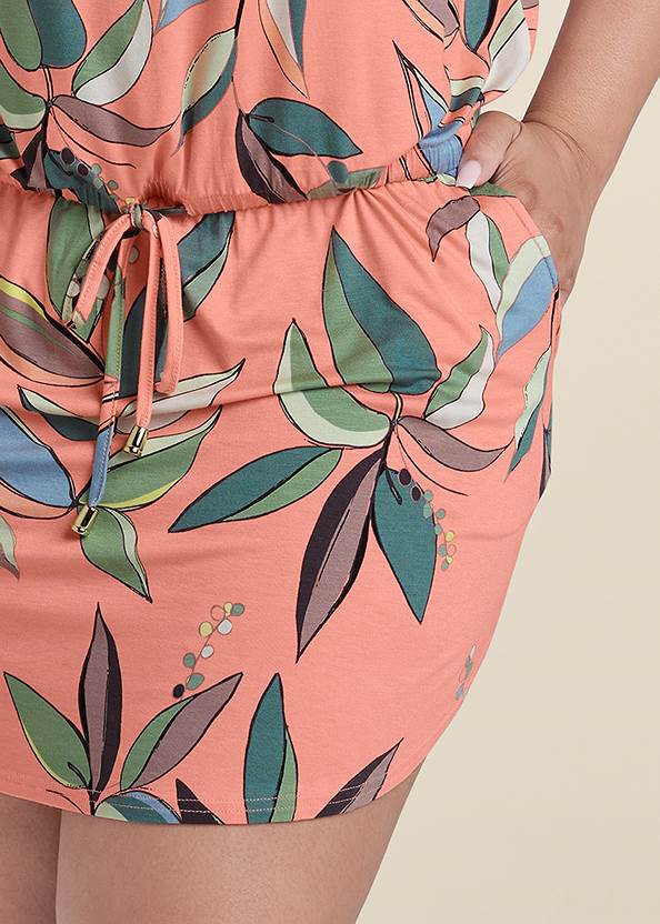 Alternate View Zip Detail Printed Dress