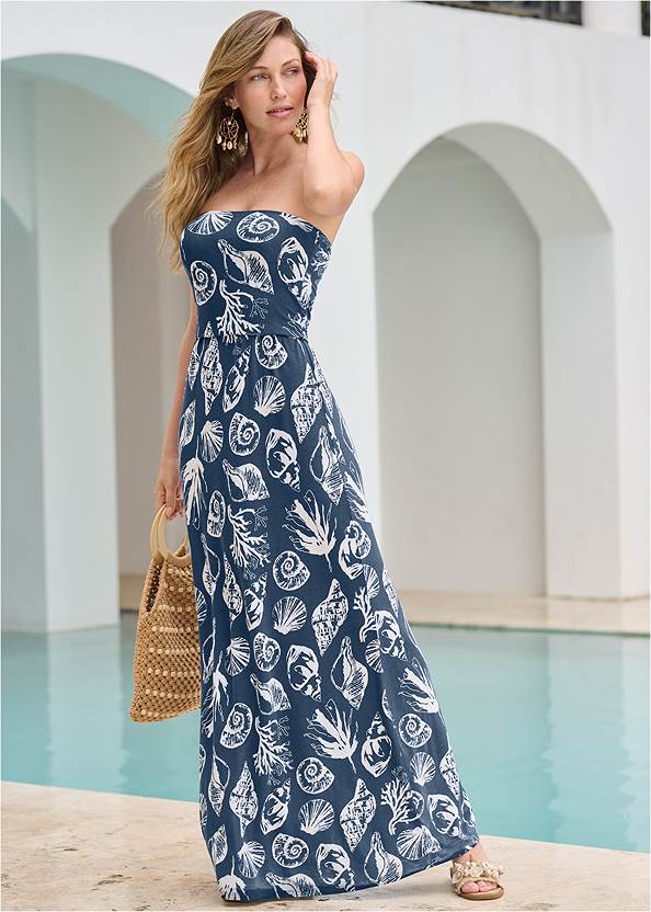 Full Front View Convertible Maxi Dress