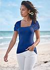 Alternate View Ruched Sleeve Top, Any 2 Tops For $39