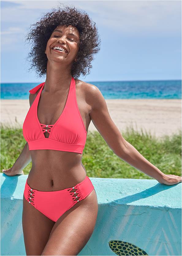 Strappy Mid-Rise Bottom,Strappy Halter Top,Underwire Swim Top,My Favorite Bra Top,Enhancer Push-Up Triangle Top,Underwire Wrap Top,One-Shoulder Swing Dress