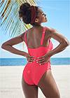 Back View Ruched One-Piece