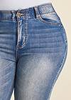 Alternate View Elastic Waistband Jean Capris