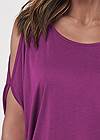 Detail front view Casual Cold-Shoulder Top
