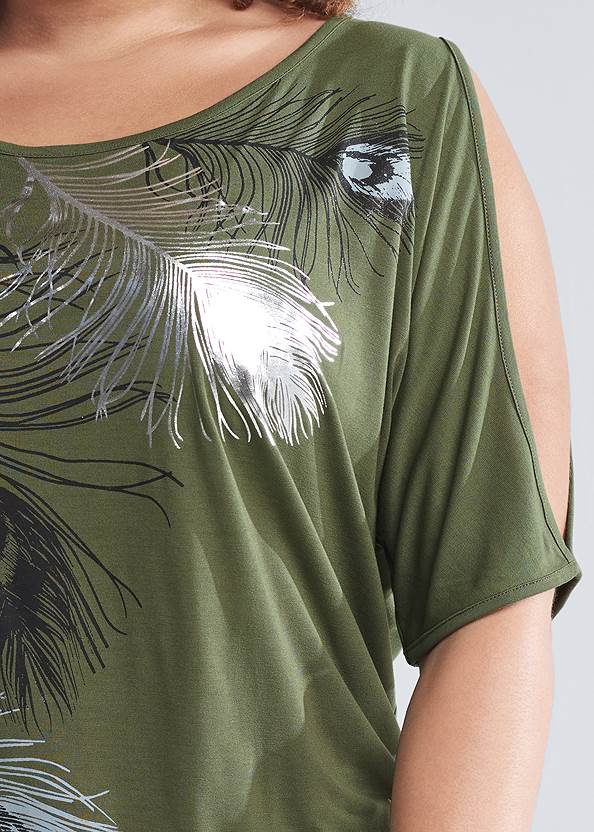 Alternate view Feather Cold-Shoulder Tee