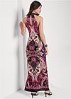 Full back view Moroccan Nights Paisley Dress