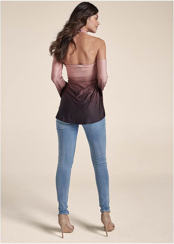 Full back view Sand Dune Ombre Top