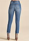 Waist down back view Cuffed Relaxed Fit Straight Leg Jeans