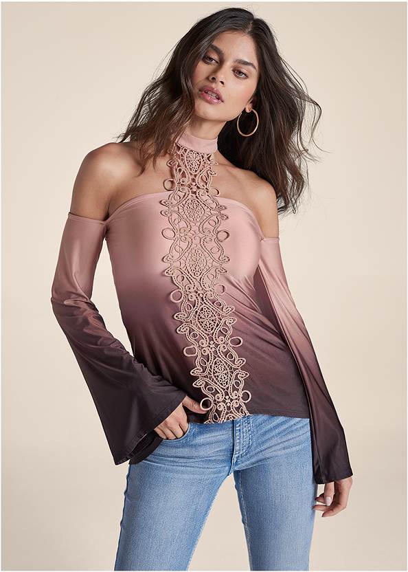 Cropped front view Sand Dune Ombre Top