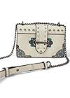Front View  Studded Turquoise Crossbody