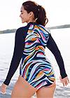 Back View Blanc Long Sleeve One-Piece