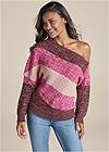 Cropped front view Off-Shoulder Sweater