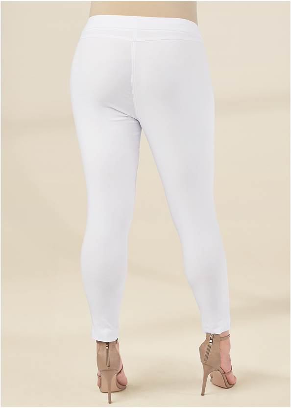 Back view Mid-Rise Slimming Stretch Jeggings