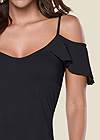 Alternate View Ruffle Cold-Shoulder Top