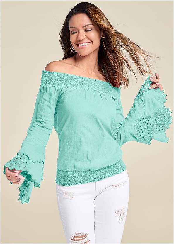 Cropped front view Off-The-Shoulder Top