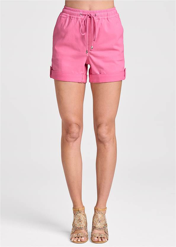 Waist down front view Casual Pull-On Walking Shorts