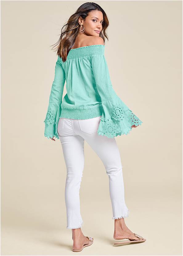 Full back view Off-The-Shoulder Top