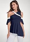 Cropped front view Color Block Top