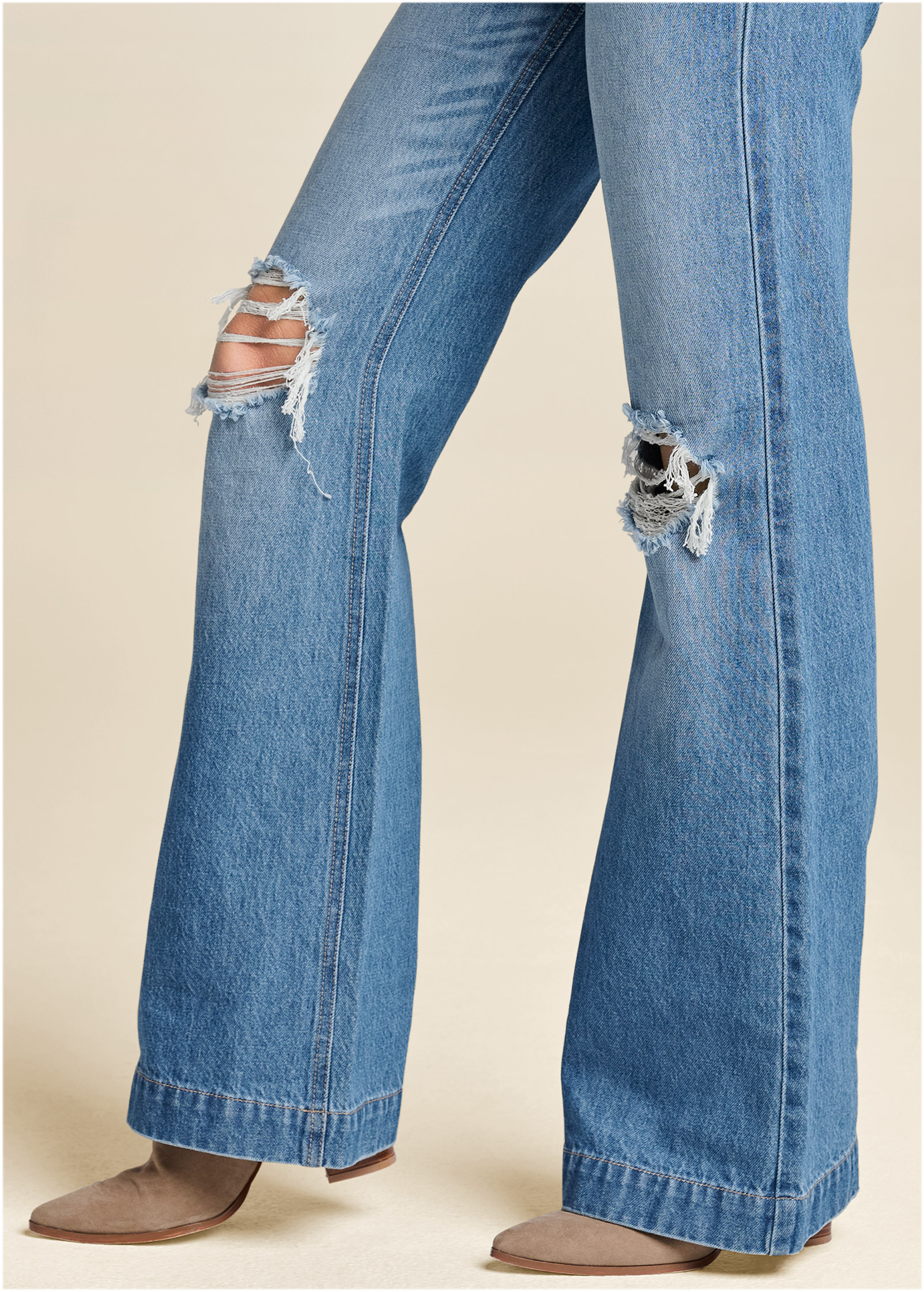 New Vintage Wide Leg Jeans in Medium Wash - Denim | VENUS